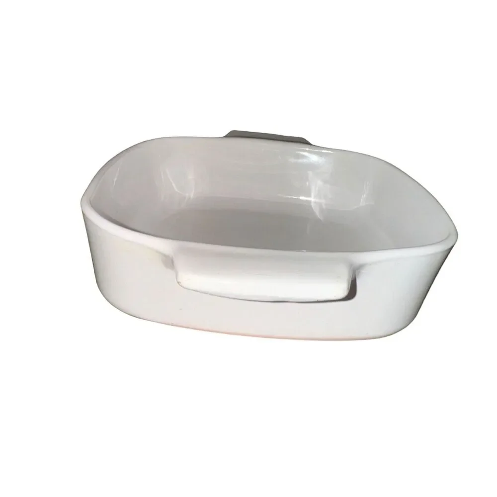Vtg Corning Ware 1 Quart Casserole Dish With Lid Floral Bouquet A1B Yellow White